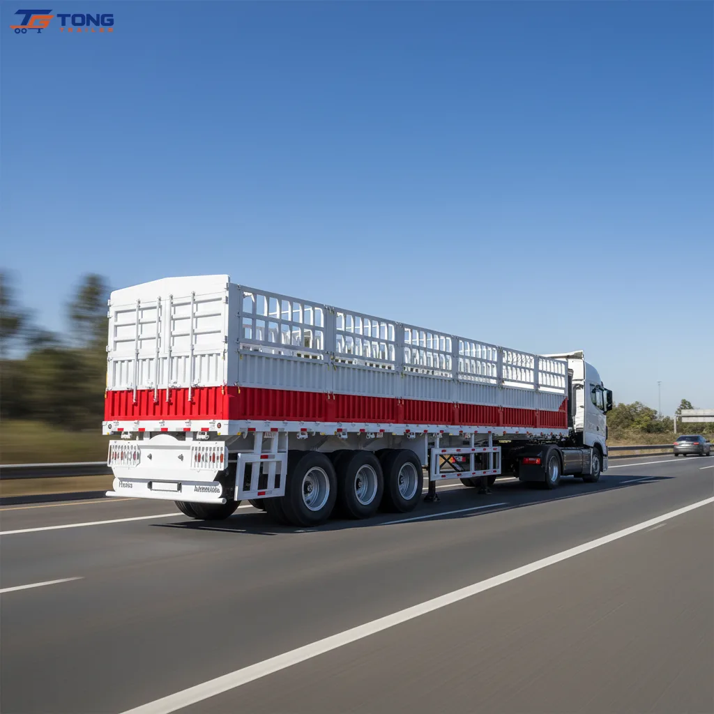 Fence semi trailer for sale: 60T-150T, 2-5 Axles gallery 4