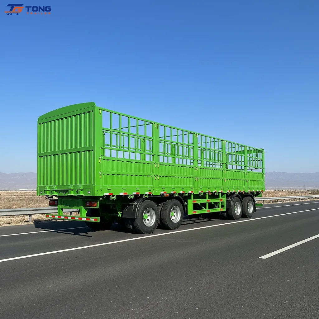 Fence semi trailer for sale: 60T-150T, 2-5 Axles gallery 6