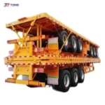 Flatbed Semi Trailer 30 Ton, Full Steel Deck for Freight gallery 1