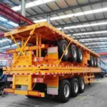 Flatbed Semi Trailer 30 Ton Heavy Duty 12.5m Steel Deck gallery 2