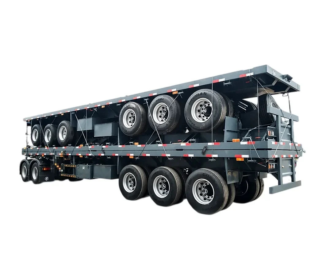 Flatbed Semi Trailer 30 Ton High Capacity