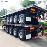 Flatbed Semi Trailer 30 Ton High Capacity gallery 5