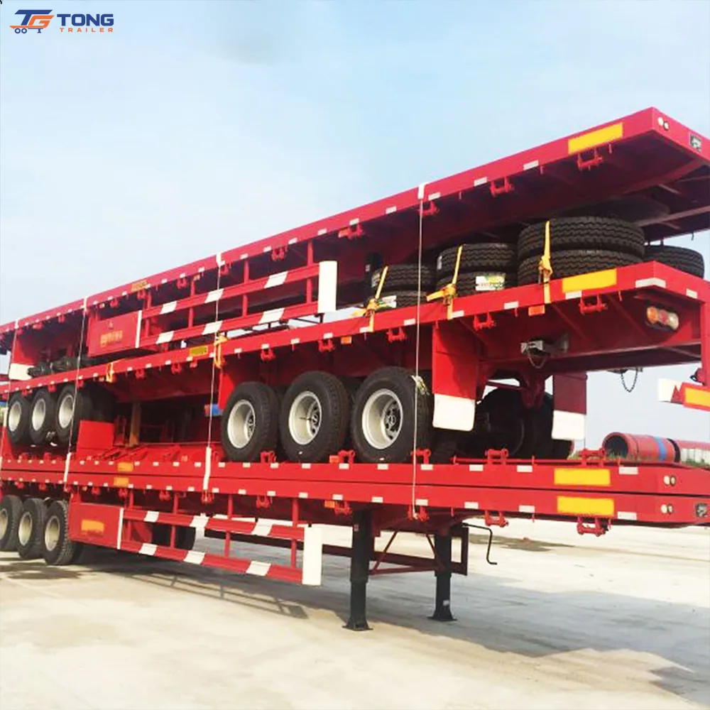 Flatbed Semi Trailer 30 Ton High Capacity gallery 6