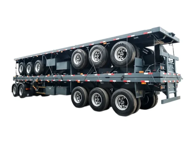 Flatbed Semi Trailer 30 Ton High Capacity