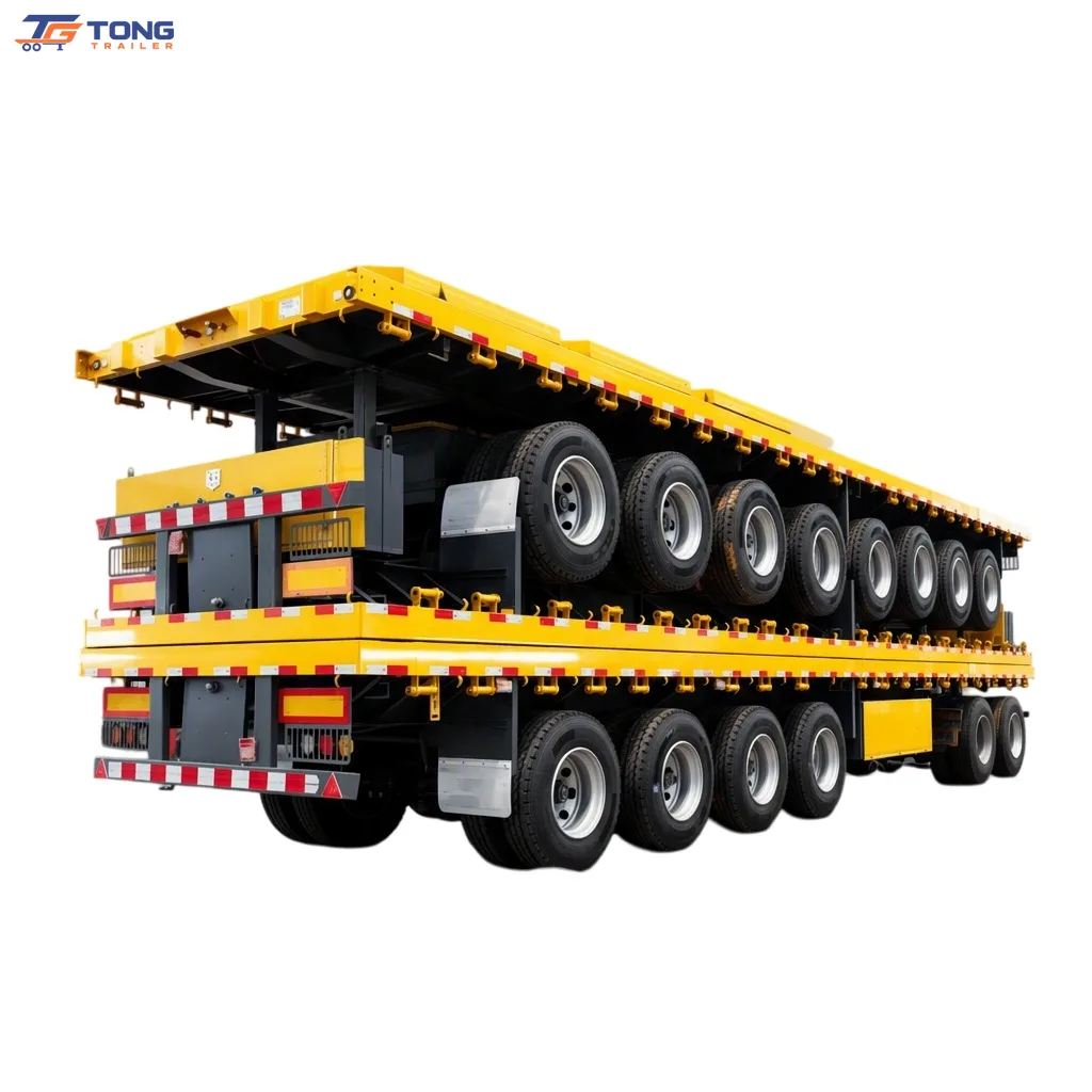 Flatbed Semi Trailer 30 Ton Payload 2-6 Axle Options gallery 1