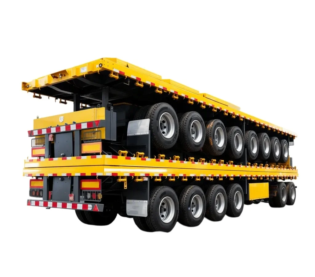 Flatbed Semi Trailer 30 Ton Payload 2-6 Axle Options
