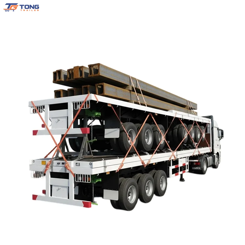 Flatbed Semi Trailer 30 Ton Payload 2-6 Axle Options gallery 3