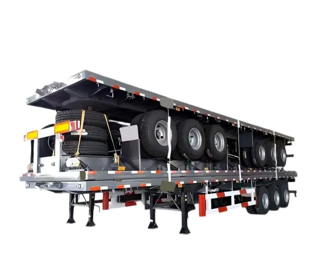 Flatbed Semi Trailer 30T 2-6 Axles Steel Deck