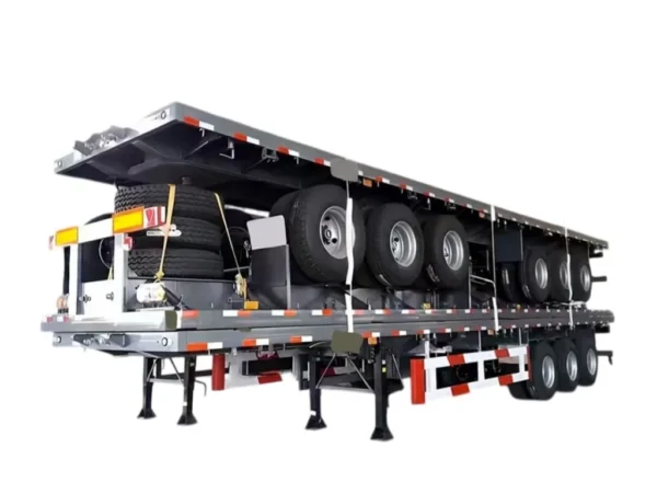 Flatbed Semi Trailer 30T 2-6 Axles Steel Deck