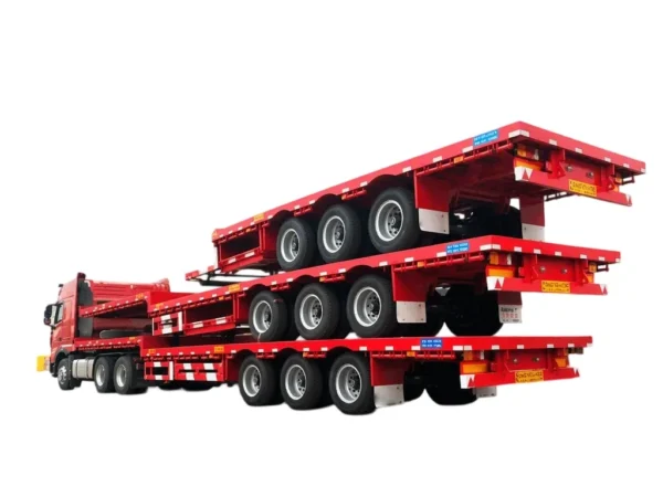 Flatbed Semi Trailer, 30T+ Payload, 2-6 Axles