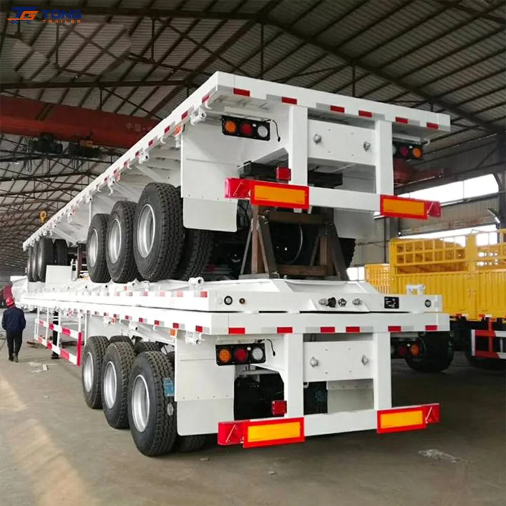flatbed semi trailer 40ft for Heavy Cargo | 30T Load gallery 2