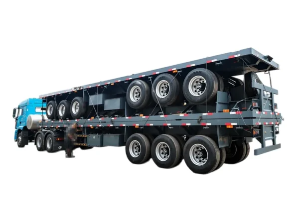 Flatbed Semi Trailer for Heavy Transport 30T 3 Axle 12.5m