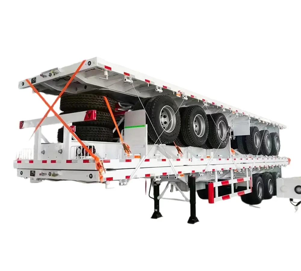 Flatbed Semi Trailer for Sale | 30-80 Ton 2-4 Axles