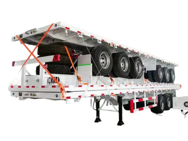 Flatbed Semi Trailer for Sale | 30-80 Ton 2-4 Axles