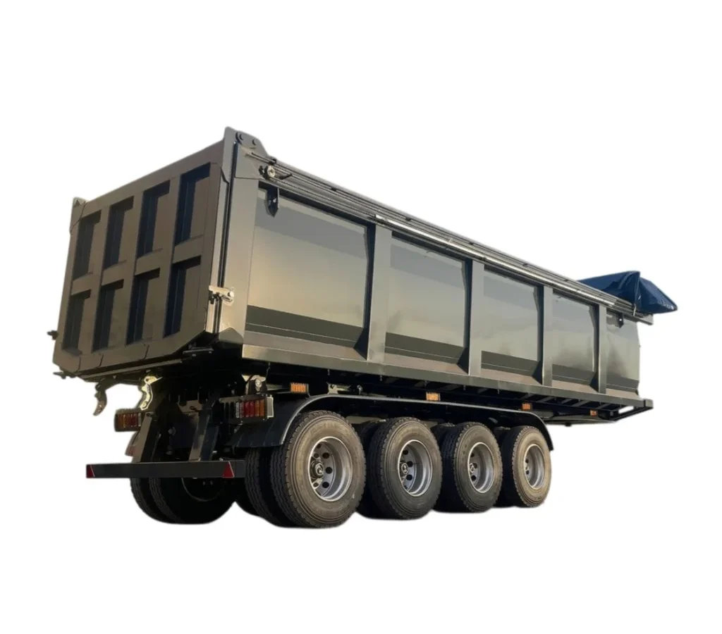 Heavy Duty Dump Semi Trailer for 30000 kg Stone Hauling