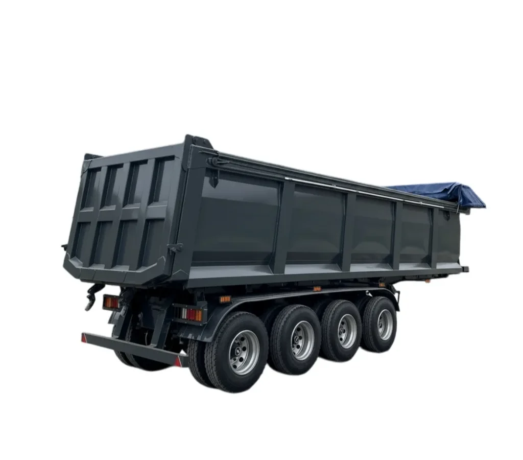 Heavy Duty Dump Semi Trailer Over 30000 kg Payload
