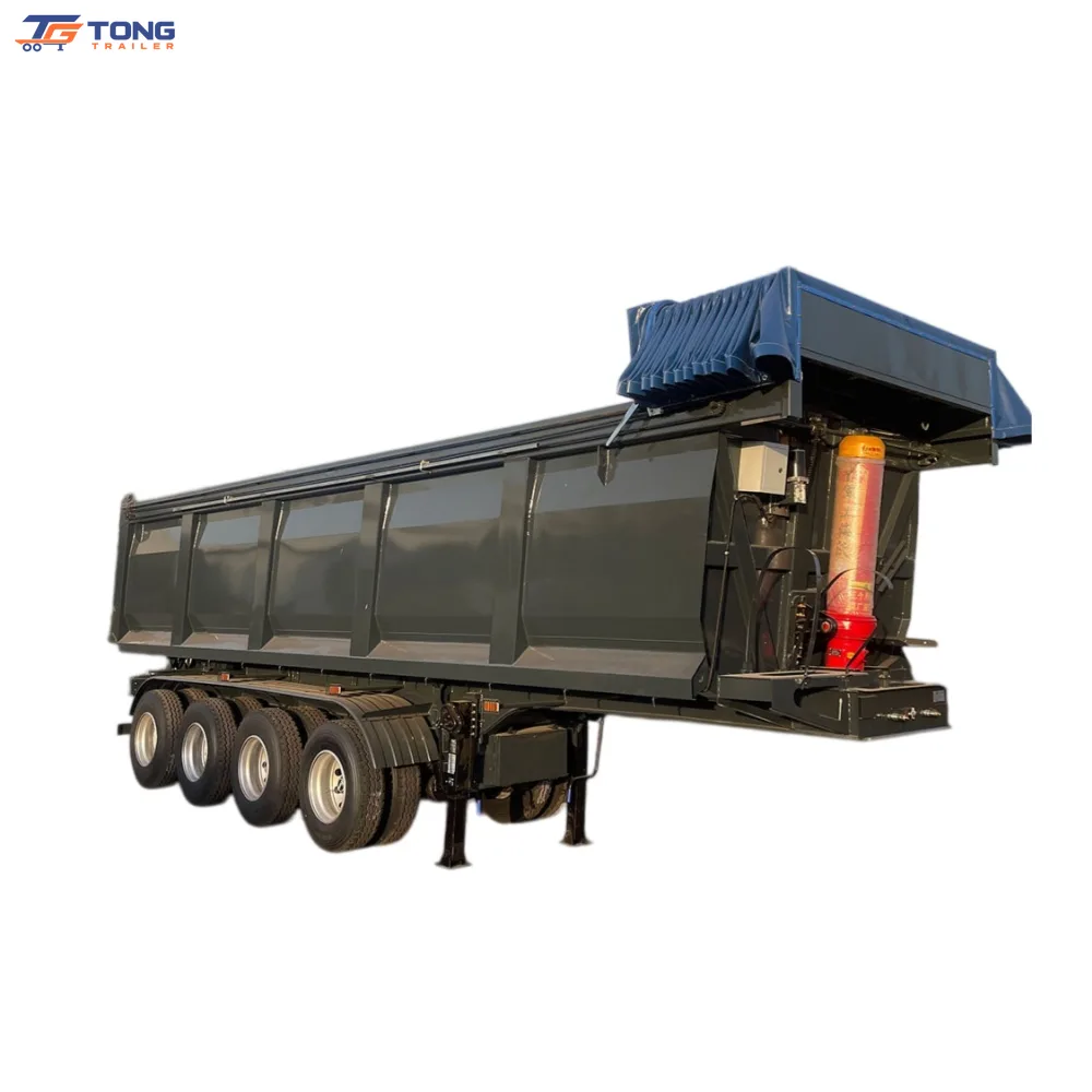 Heavy Duty Dump Semi Trailer Over 30000 kg Payload gallery 2