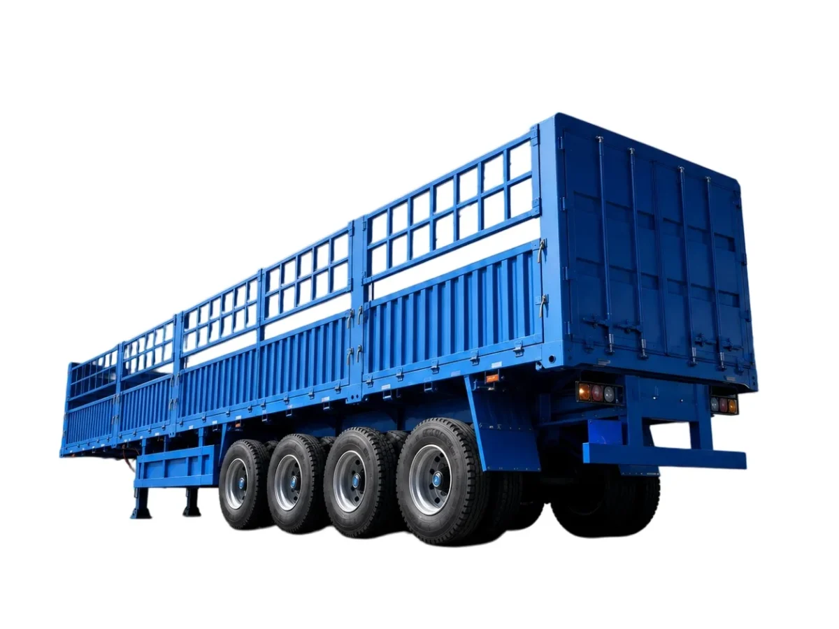 Heavy Duty Fence Semi Trailer 60T-150T 2-5 Axle