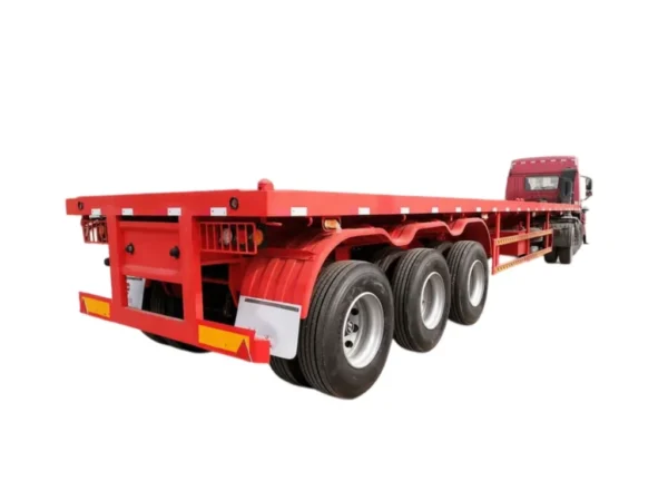 Heavy Duty Flatbed Semi Trailer 30000 kg Payload 2-6 Axles