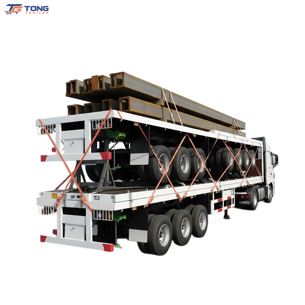 Heavy Duty Flatbed Semi Trailer, 30000 kg Payload gallery 2