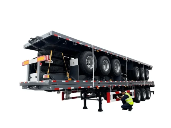 Heavy Duty Flatbed Semi Trailer, 30000 kg Payload