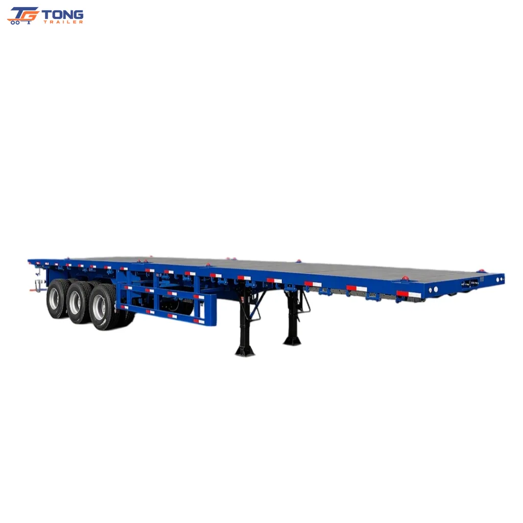Heavy Duty Flatbed Semi Trailer for 30T+ Cargo Hauling gallery 1