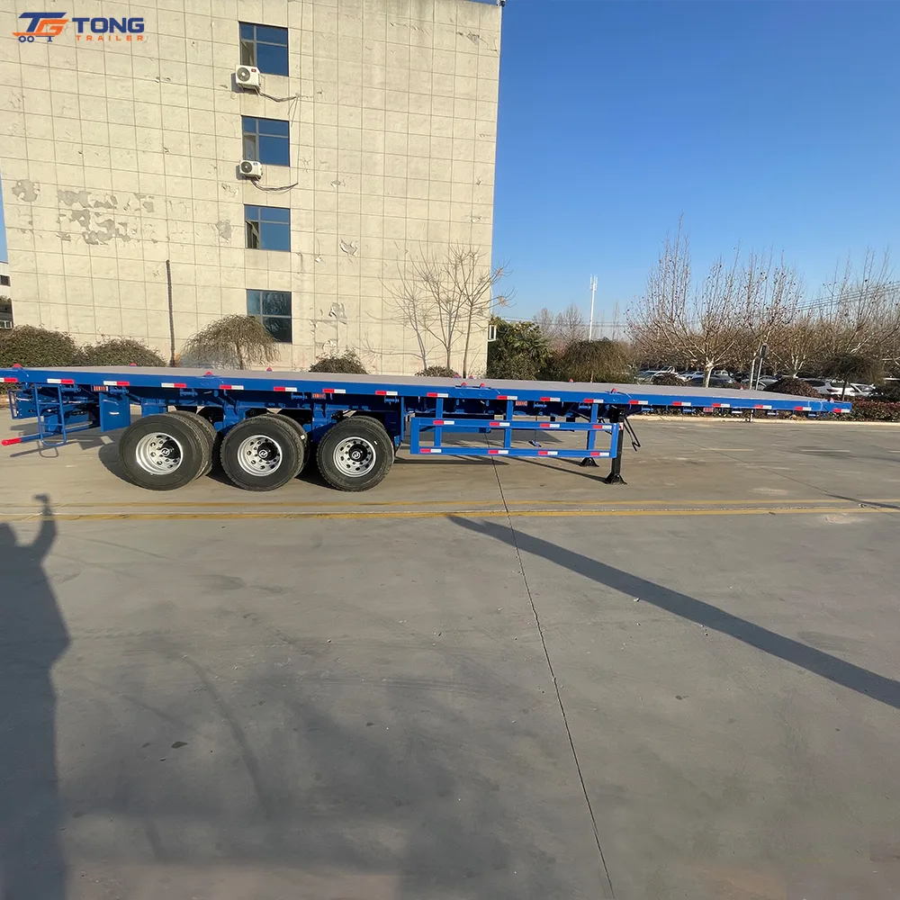 Heavy Duty Flatbed Semi Trailer for 30T+ Cargo Hauling gallery 2