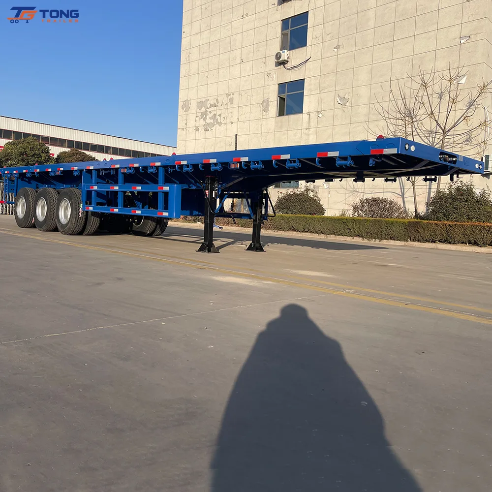 Heavy Duty Flatbed Semi Trailer for 30T+ Cargo Hauling gallery 3