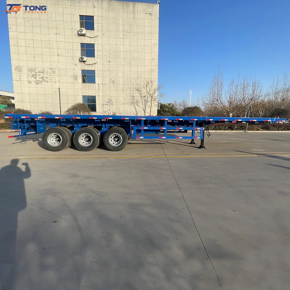 Heavy Duty Flatbed Semi Trailer for 30T+ Cargo Hauling gallery 4