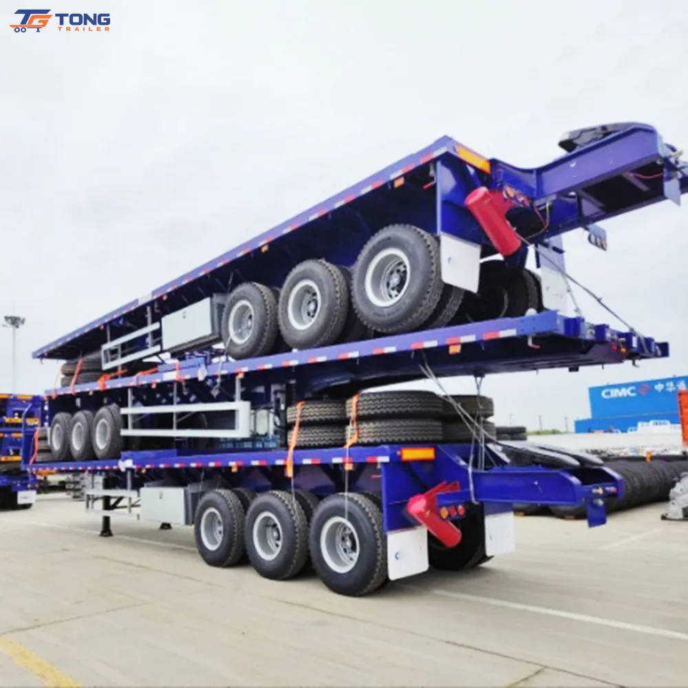 Heavy Duty Flatbed Semi Trailer with 30,000kg Payload gallery 2