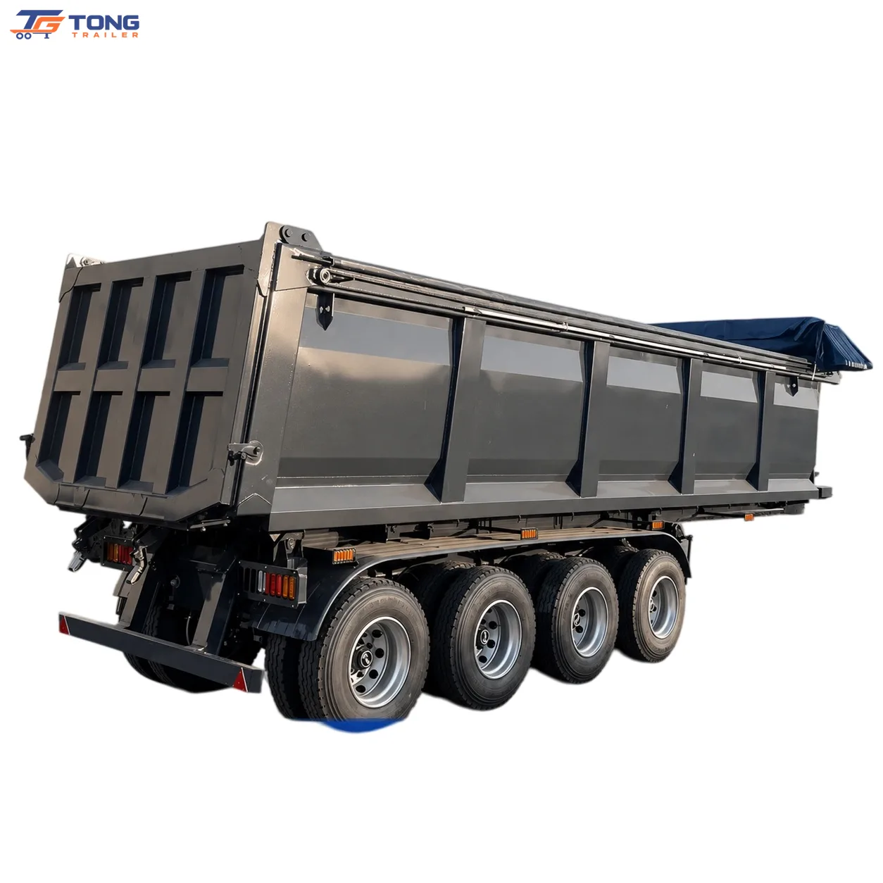 Heavy Duty Steel Dump Semi-Trailer for Stone and Ore gallery 1