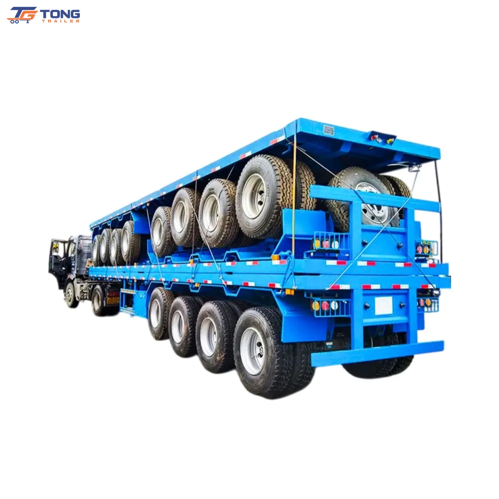 Heavy Haul Flatbed Semi Trailer Over 30000 kg Payload gallery 1