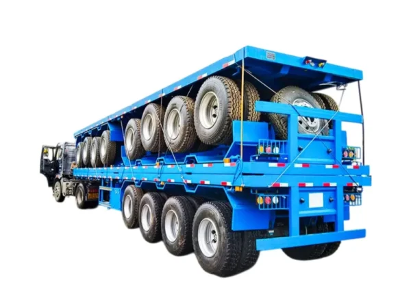 Heavy Haul Flatbed Semi Trailer Over 30000 kg Payload