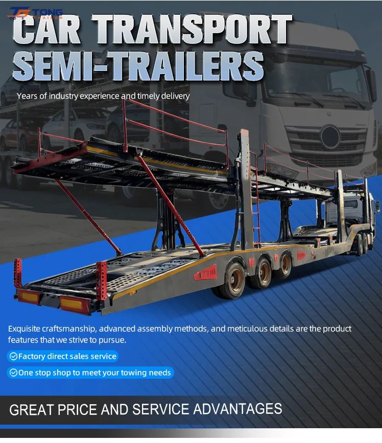 Hydraulic Car Carrier Semi-Trailer 2 Axle 60T-150T for Sale gallery 6