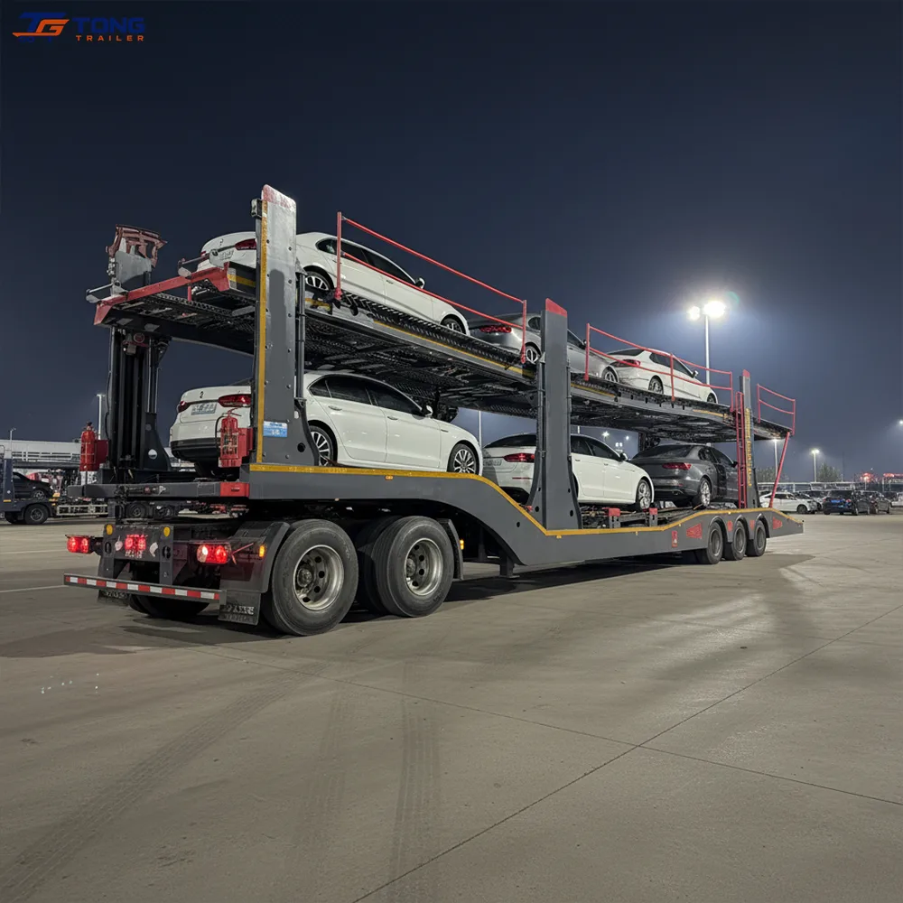 Hydraulic car carrier semi trailer 60-150T 2-4 axles gallery 4