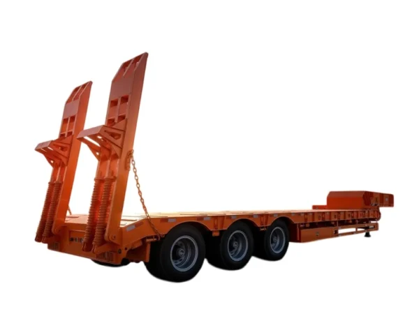 Hydraulic Lowboy Semi Trailer 60-150T Low Bed with Dolly