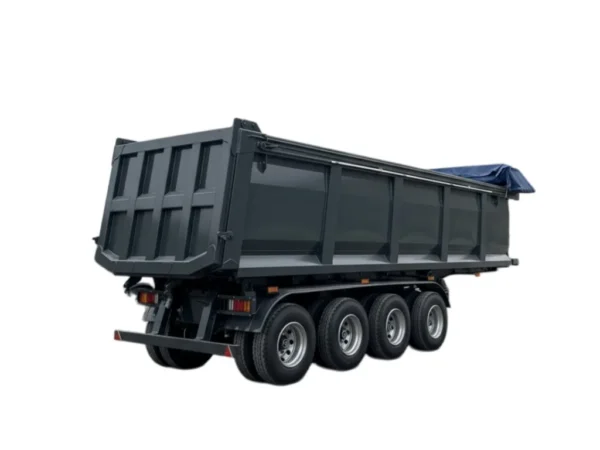 Hydraulic Rear Dump Semi Trailer 30T U-Type Tipper