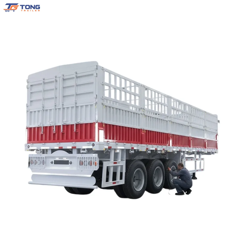 Livestock Fence Semi Trailer | 2-4 Axle 60-150T Steel gallery 1