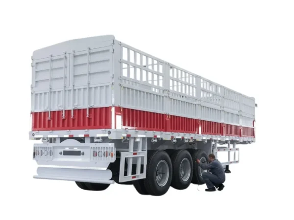 Livestock Fence Semi Trailer | 2-4 Axle 60-150T Steel