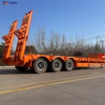 Low Bed Semi Trailer 60T-150T for Excavator Transport gallery 6