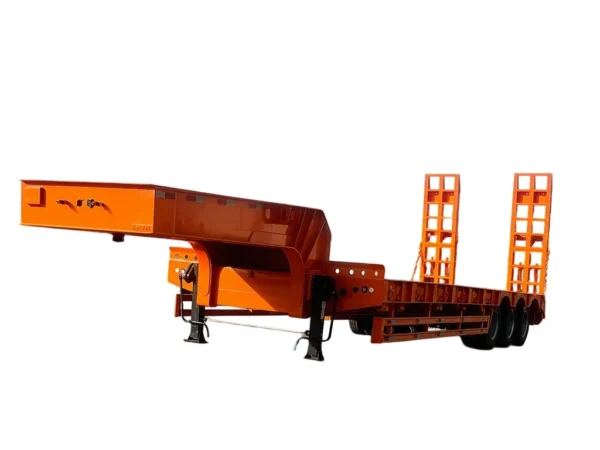Low Bed Semi Trailer 60T-150T for Excavator Transport