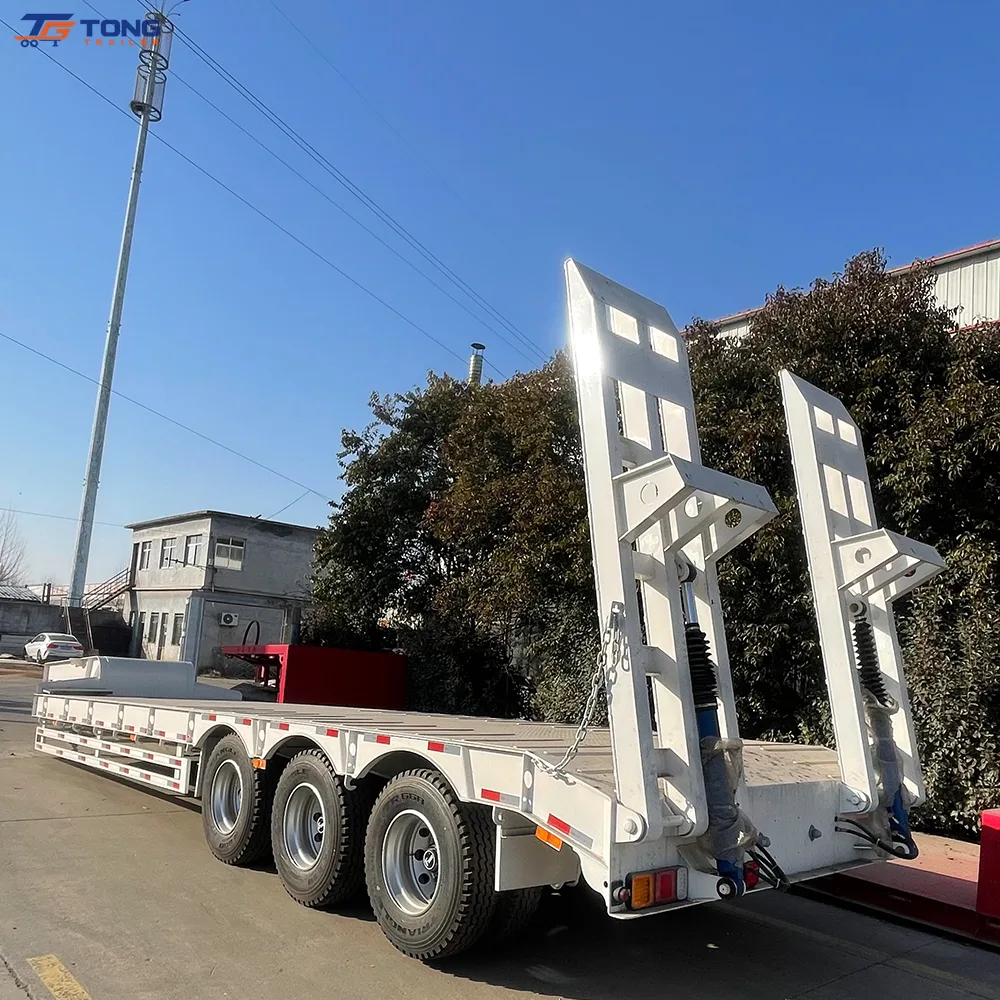 Lowbed Semi Trailer 100 Ton for Heavy Duty Machinery gallery 6