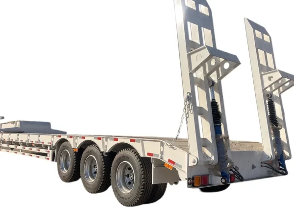 Lowbed Semi Trailer 100 Ton for Heavy Duty Machinery
