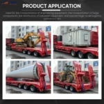 Lowbed Semi Trailer 3-7 Axles 60-150T Payload gallery 4