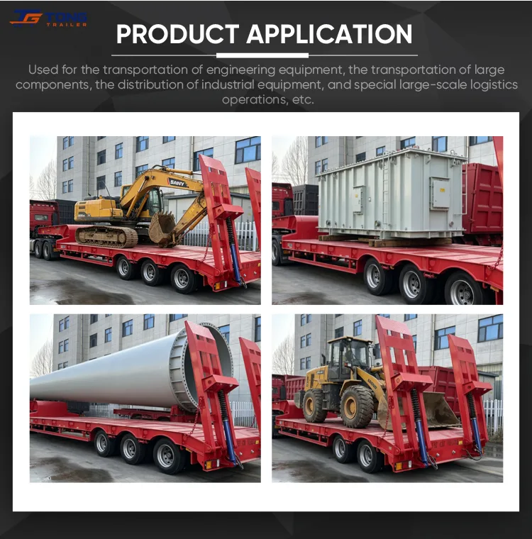 Lowbed Semi Trailer 3-7 Axles 60-150T Payload gallery 4