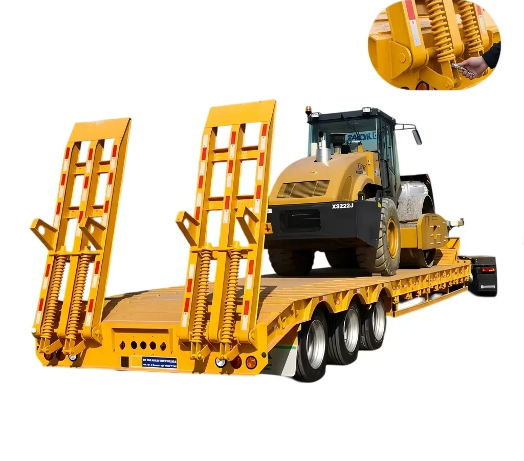 Lowbed Semi Trailer 5 Axle 60T-150T Low Loader