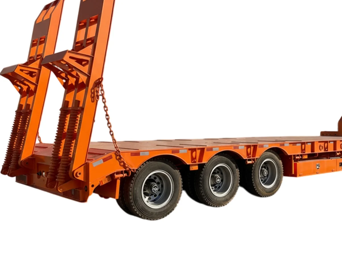 Lowbed Semi Trailer 60 Ton 4 Axles Flatbed for Sale