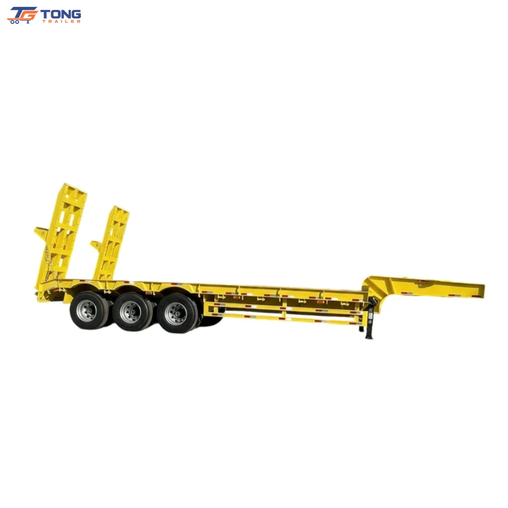 Lowbed Semi Trailer 60 Ton Heavy Duty Steel Transport gallery 1