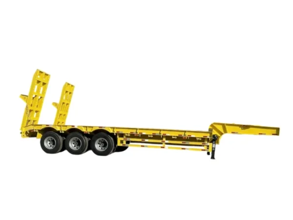 Lowbed Semi Trailer 60 Ton Heavy Duty Steel Transport