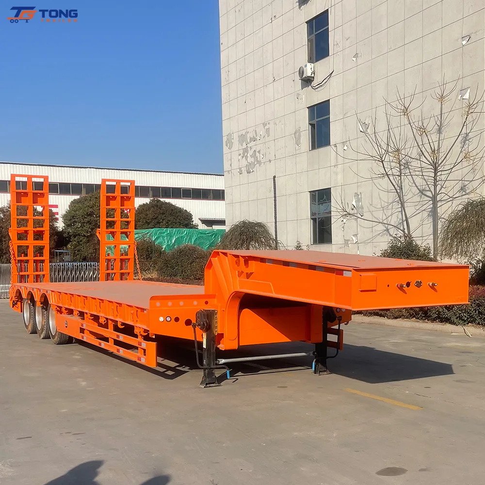 Lowbed Semi Trailer 60T-150T 5 Axle Low Loader gallery 3